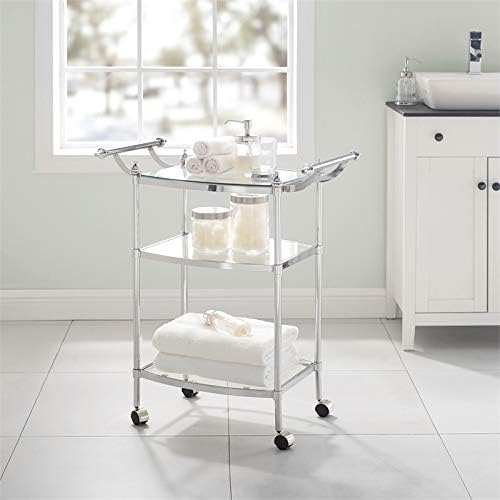 Metal Bar Cart in Chrome H95439