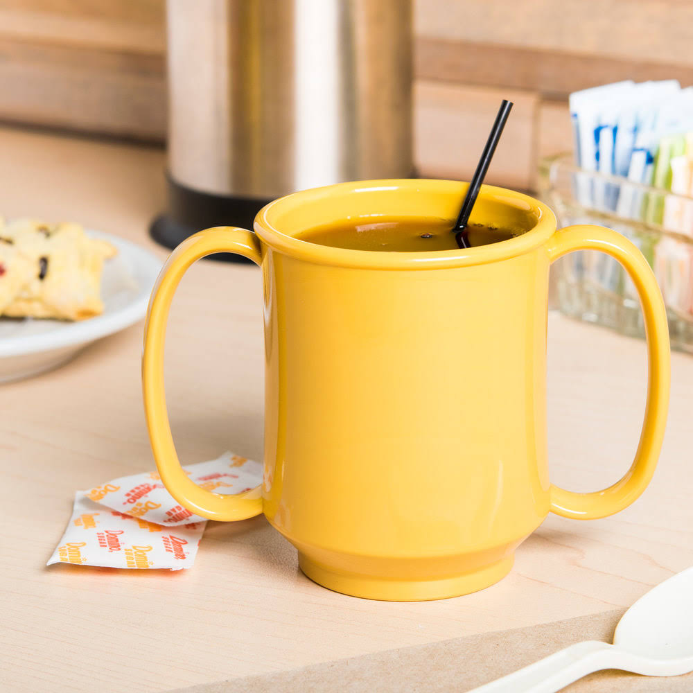 8 oz. Tropical Yellow Tritan Two Handle Mug W900651
