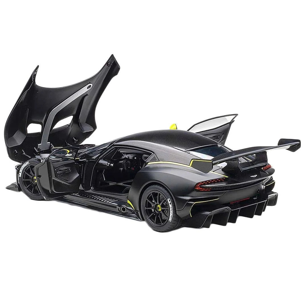 Matt Black with Lime Green Stripes 1/18 Model Car I121