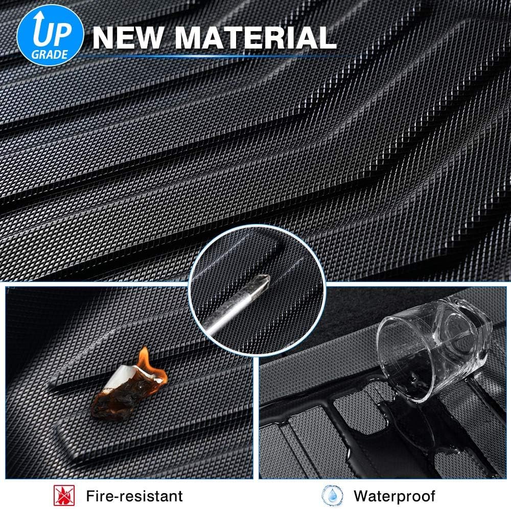 All Weather Floor Mats 1st & 2nd Row Black Non-Slip W174531