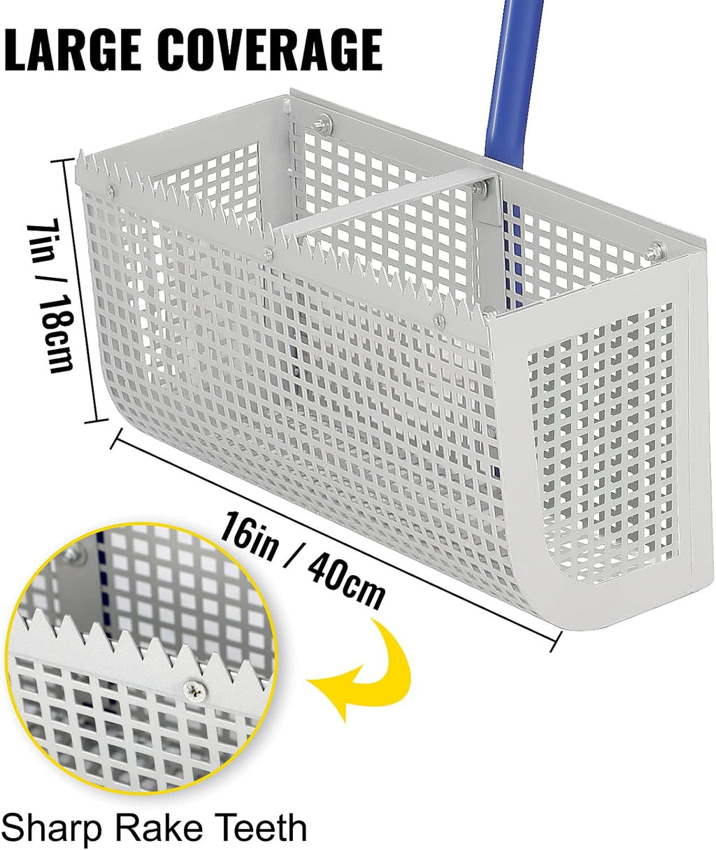 Sand Rake with 165 inches Detachable Pole Rope Net L235