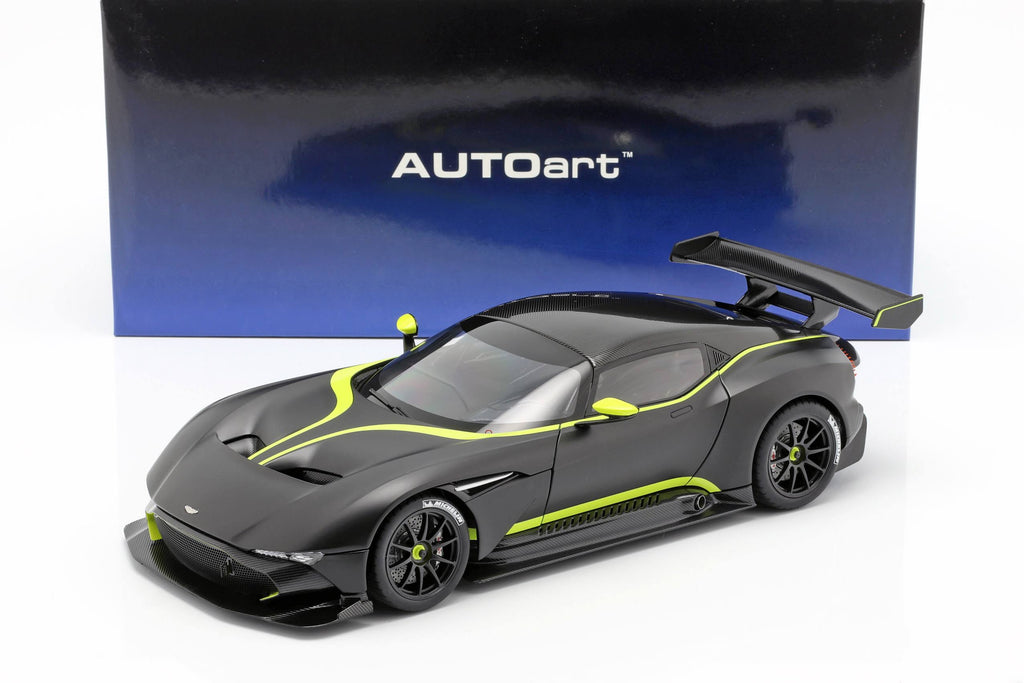 Matt Black with Lime Green Stripes 1/18 Model Car I121