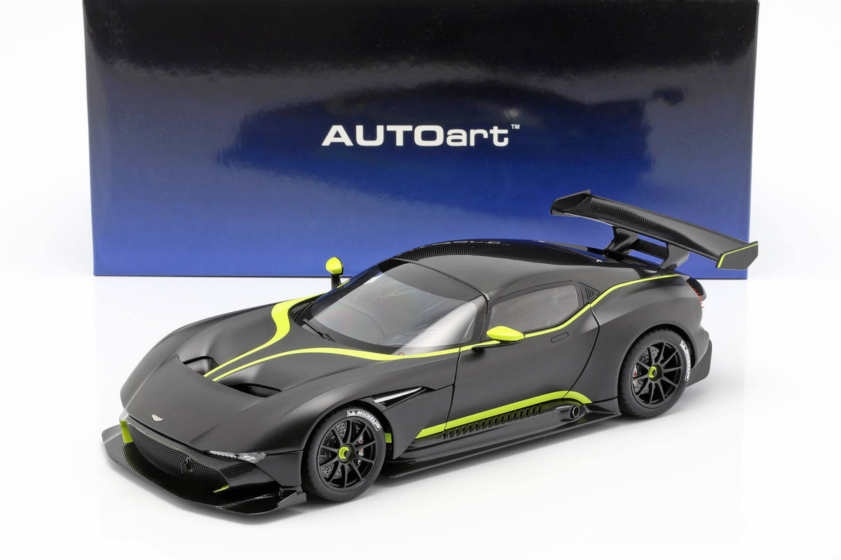 Matt Black with Lime Green Stripes 1/18 Model Car I121