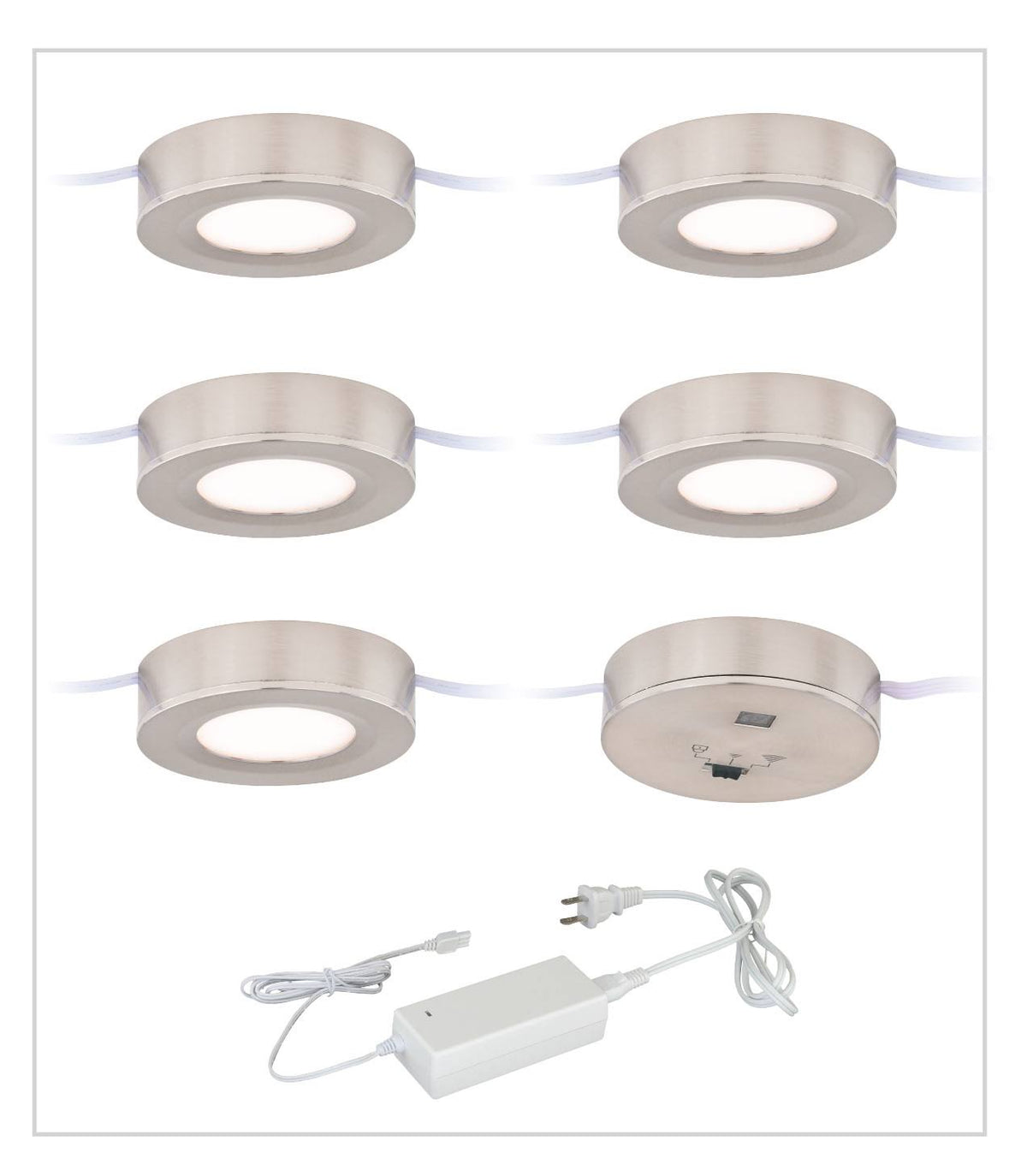 Bronze LED Under Cabinet Puck Light 5-Pack Kit G980