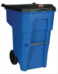 65 gal Blue Rectangular Trash Can J572531