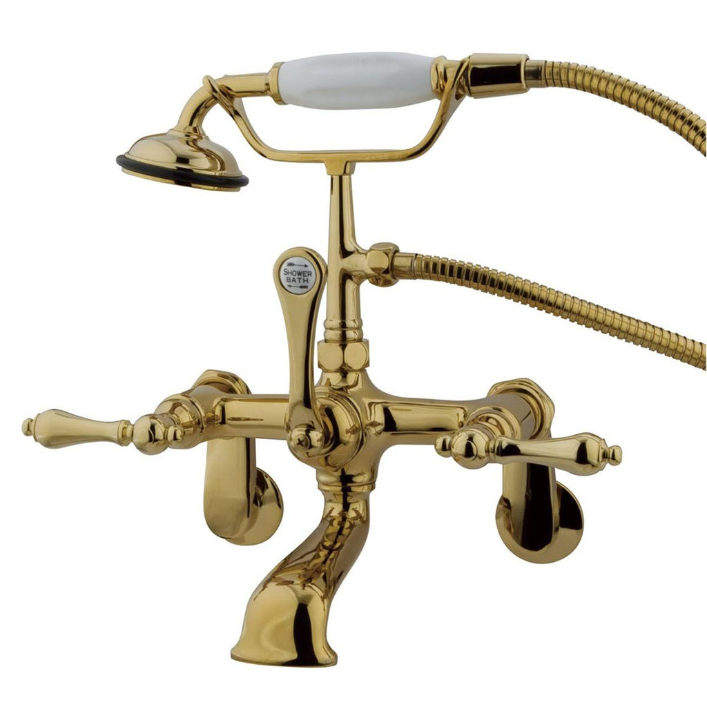 Oil Rubbed Bronze Wall Mount Clawfoot Tub Filler with Hand Shower X54377