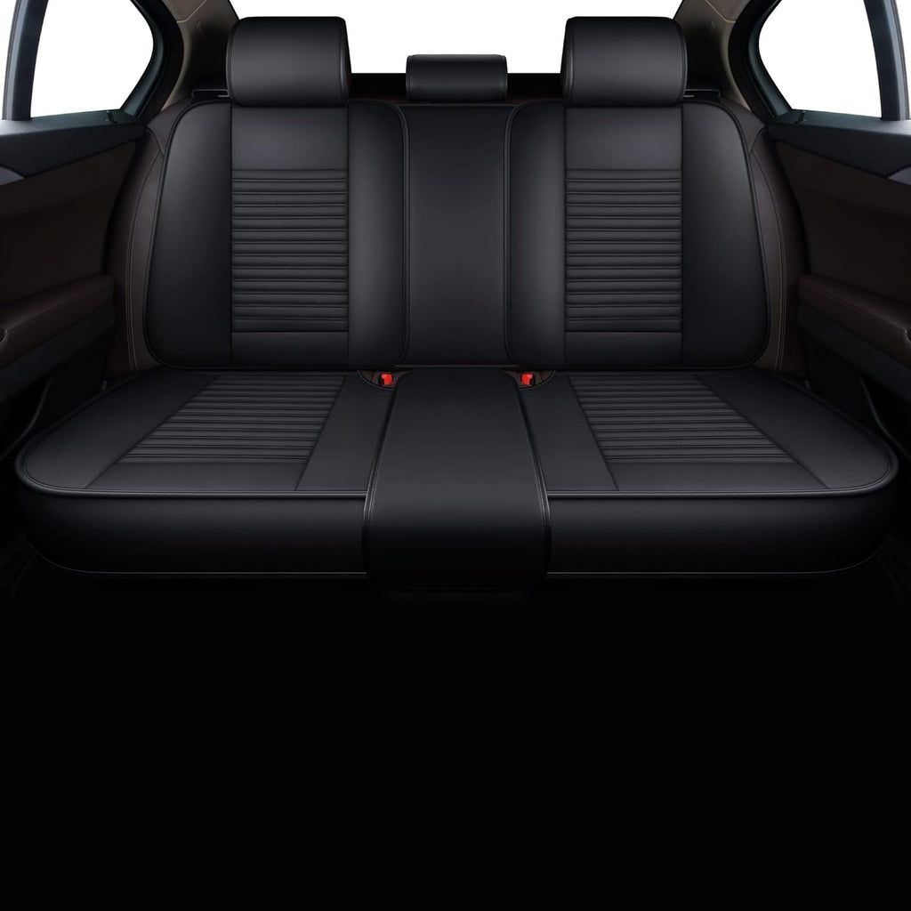 Black Faux Leather Automotive Seat Covers D689470