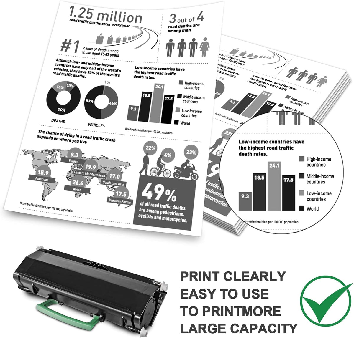 Black MICR Toner Cartridge N26461