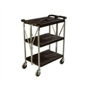 Black 3-Tier Collapsible Utility Cart L7605