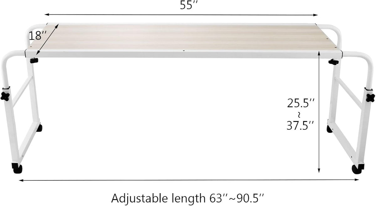 47 Inch Overbed Rolling Table V5812
