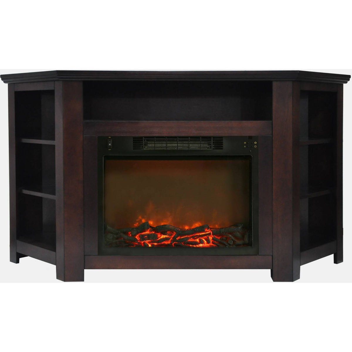 56 in. Electric Corner Fireplace with 1500W Fireplace Insert T116281