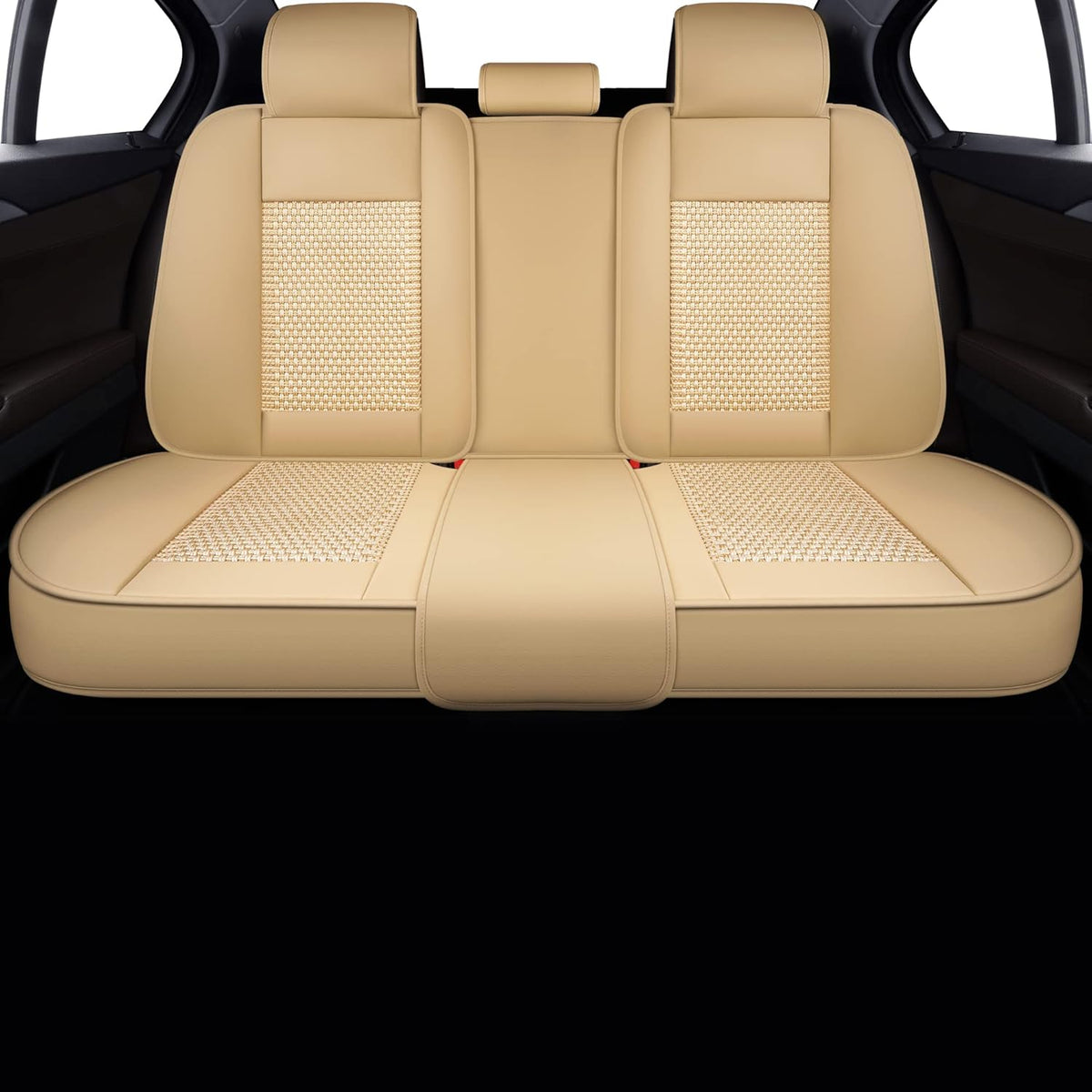 Black Faux Leather Automotive Seat Covers D689470