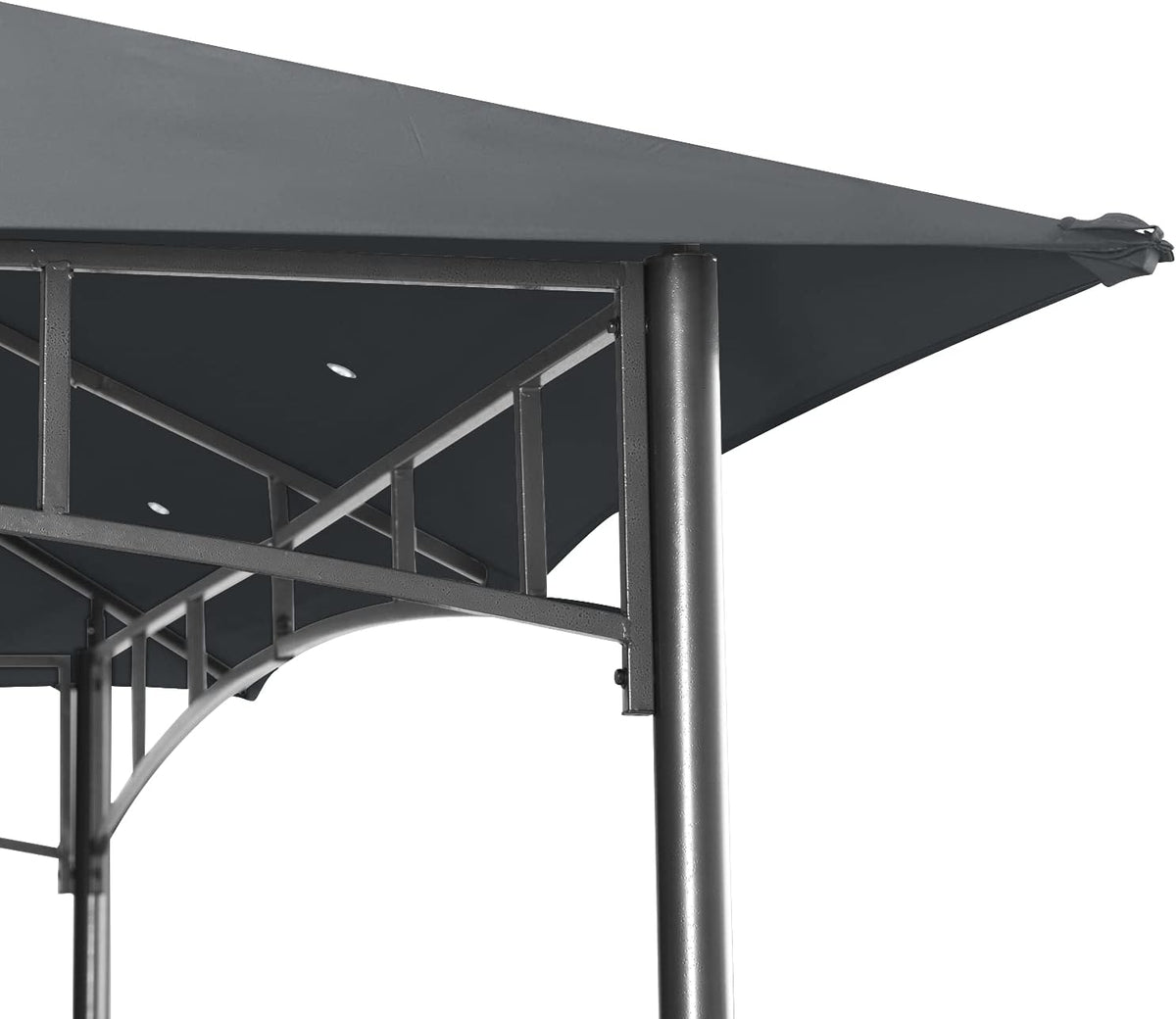 8'x 8' Gray Double Tiered Gazebo Canopy L670638