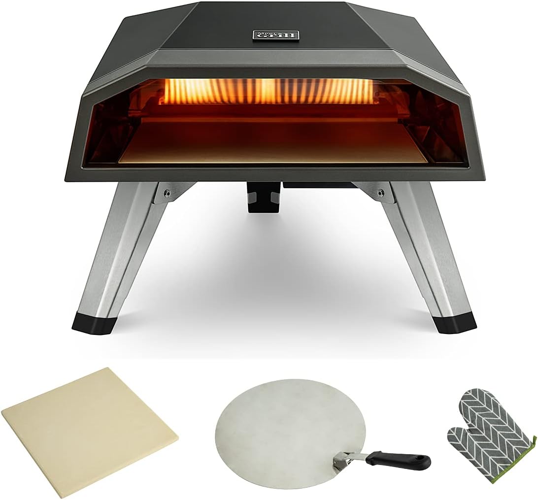 Outdoor Gas Pizza Oven with Pizza Stone and Pizza Peel B28459