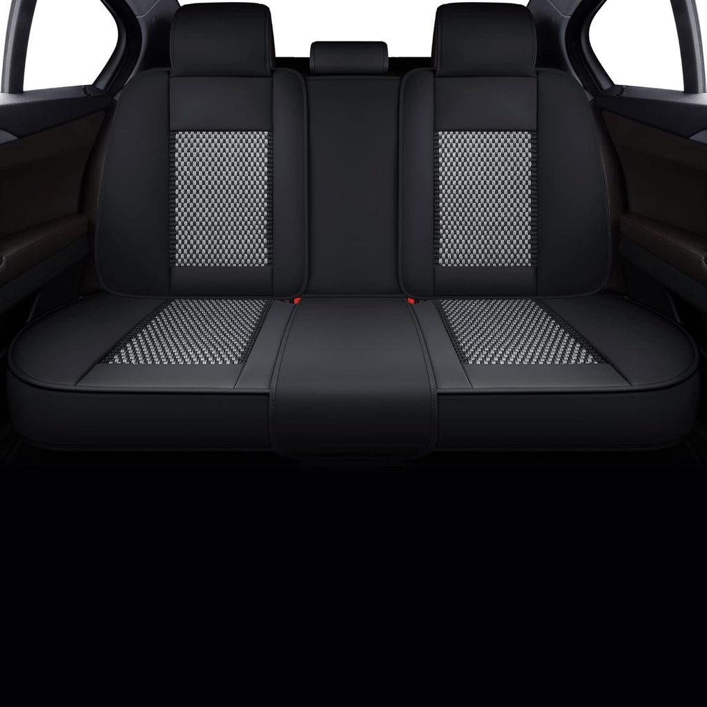 Black Faux Leather Automotive Seat Covers D689470