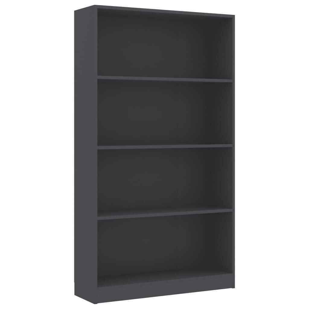 4-Tier Gray Chipboard Book Cabinet I987711