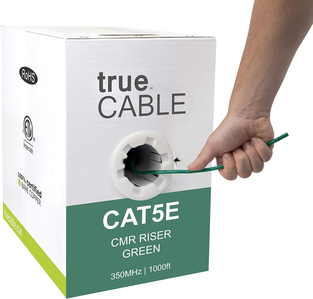 Gray 1000ft Cat5e Riser UTP Bulk Ethernet Cable U35452