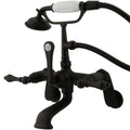 Oil Rubbed Bronze Wall Mount Clawfoot Tub Filler with Hand Shower X54377