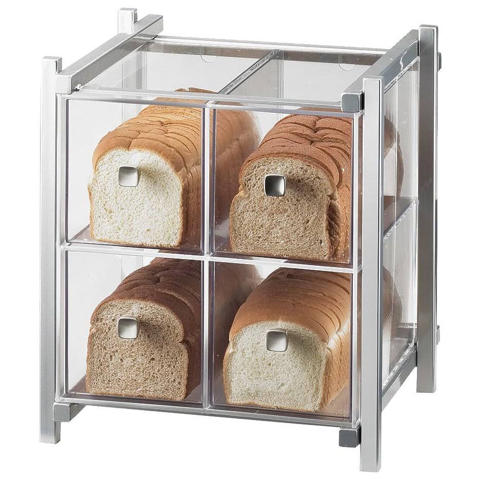 Silver 4-Drawer Bread Case O87957