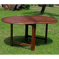 Brown Oval Folding Dining Table H386