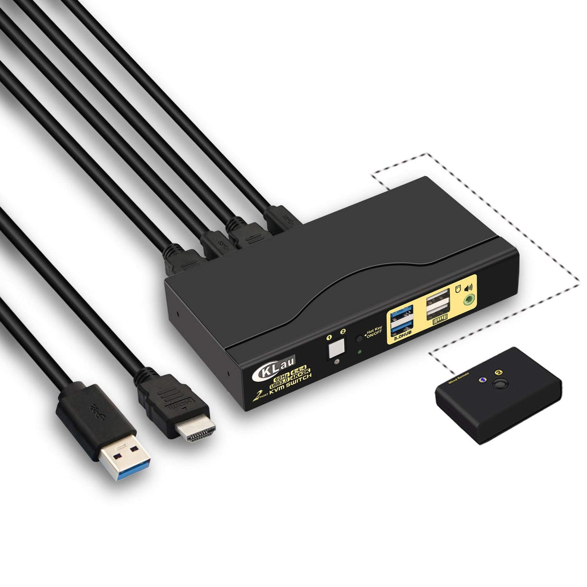 2 Port Dual Monitor Displayport USB 3.0 4K 60Hz KVM Switch V2254