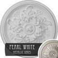 Hand-Painted Pearl White Ceiling Medallion S33650