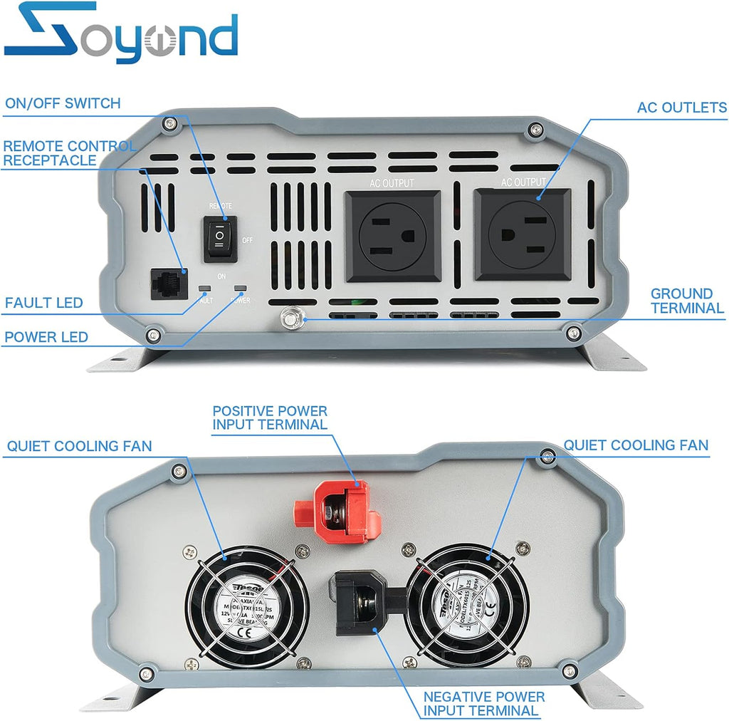 Pure Sine Wave 1000 Watt Power Inverter T54022