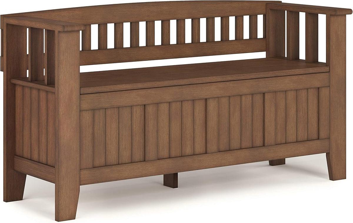 Solid Wood 48 inch Wide Entryway Storage Bench B506782