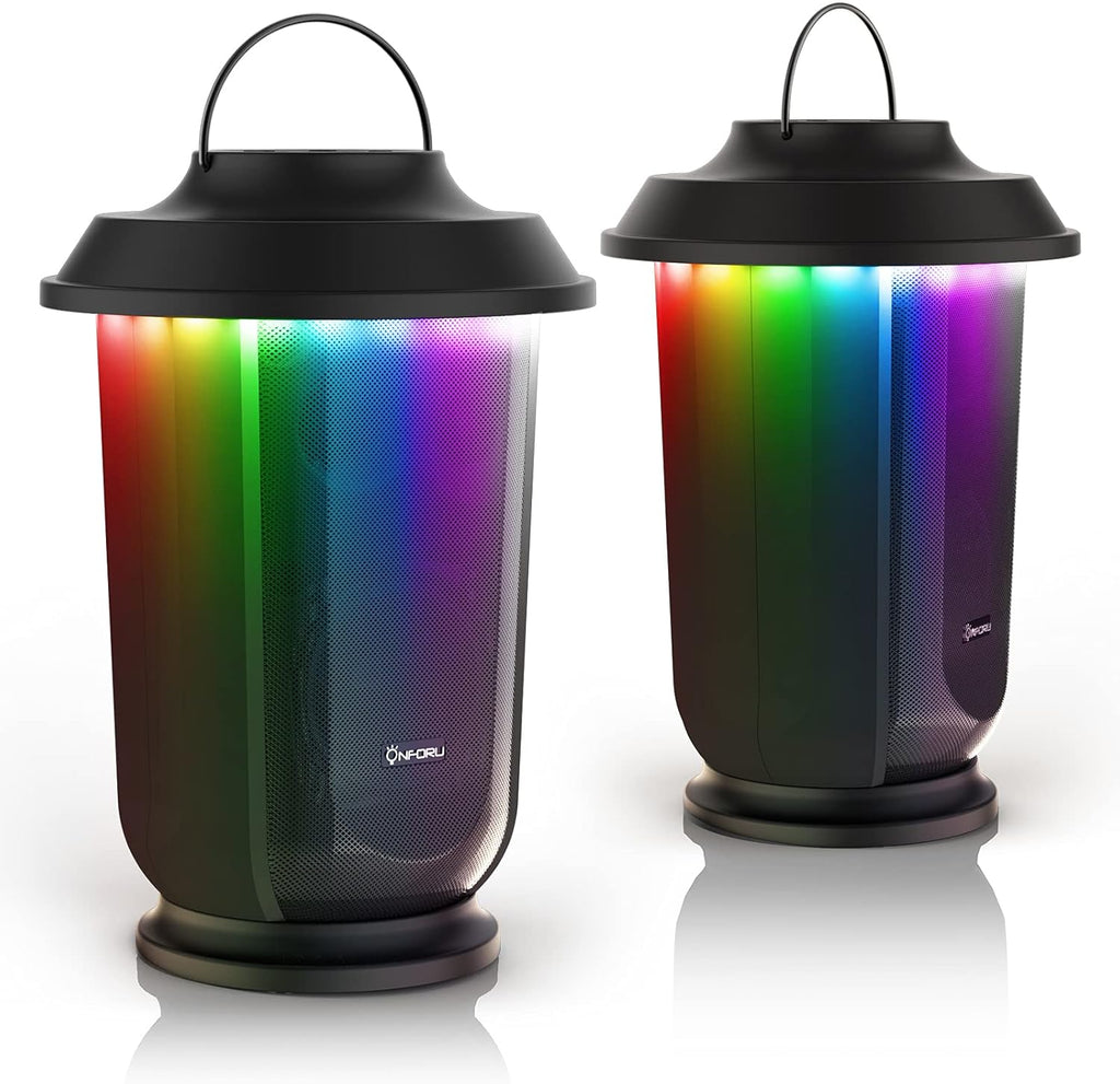 Outdoor Bluetooth Speaker with LED Lights, 2 Pack Z6240