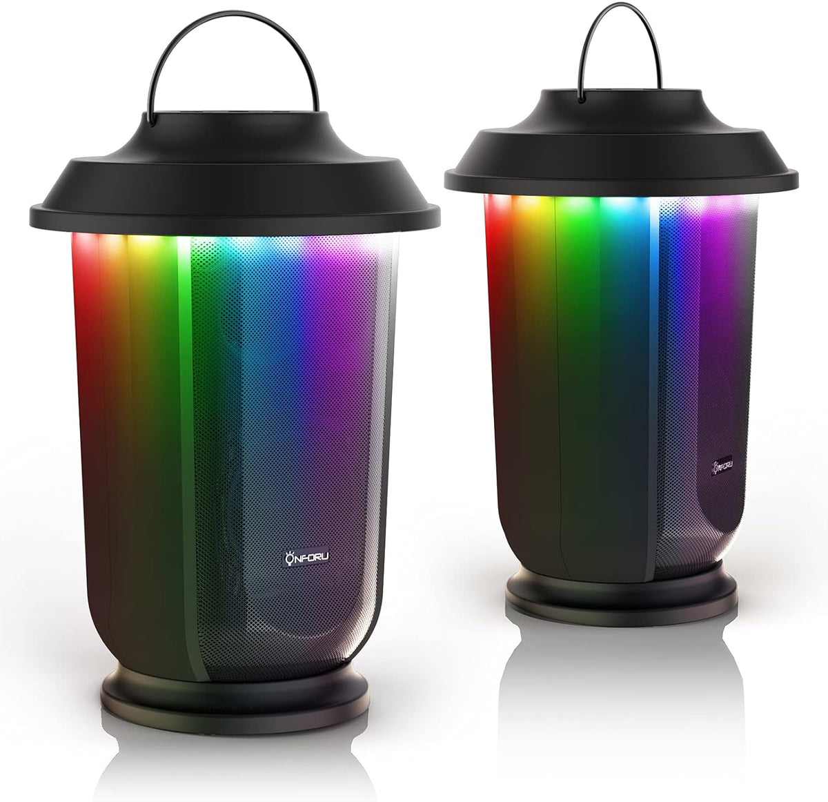 Outdoor Bluetooth Speaker with LED Lights, 2 Pack Z6240