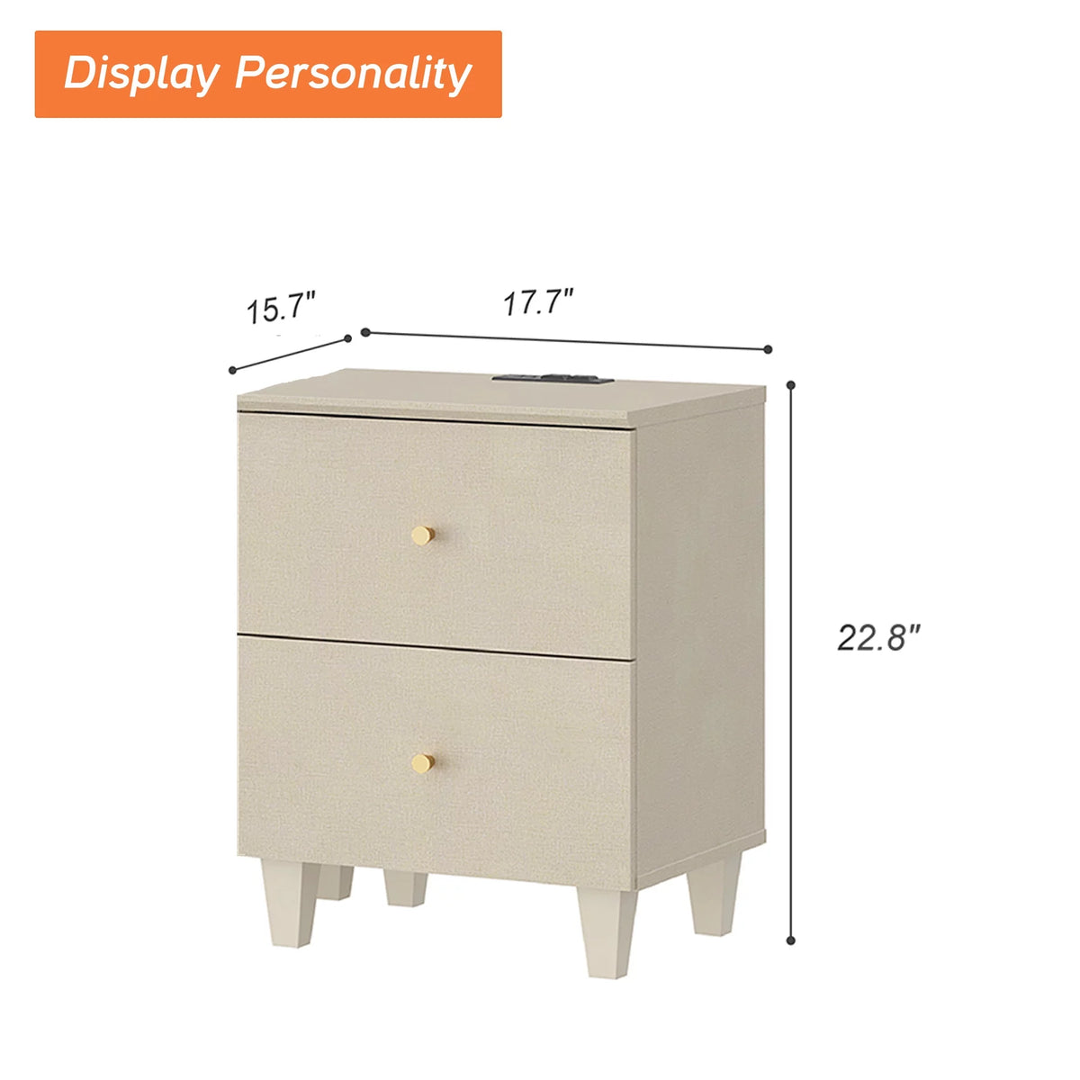 Wood Accent Cabinet with 2 Drawers J80254