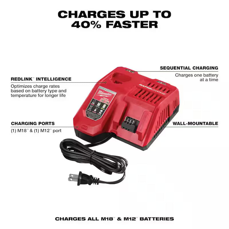 18-Volt Lithium-Ion Battery Pack 12.0 Ah and Rapid Charger Starter Kit E9787