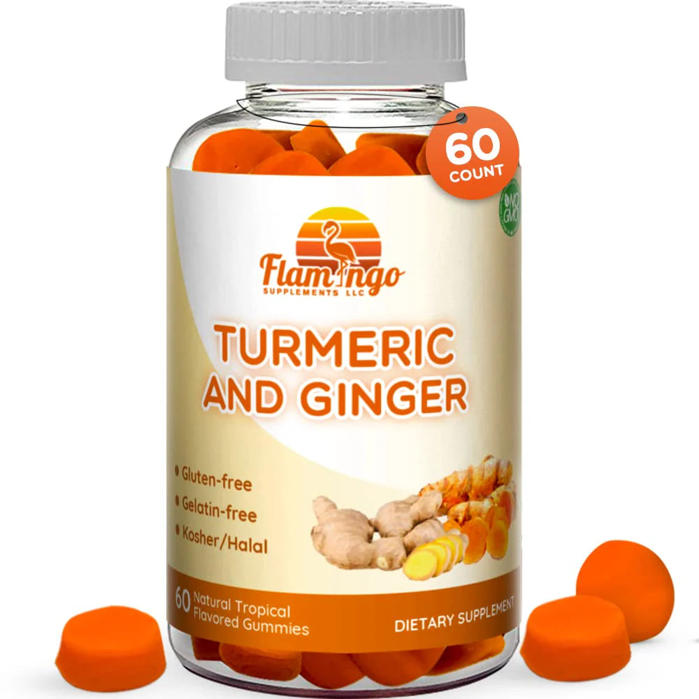Turmeric Curcumin & Ginger Chewable Gummies 60 Count T841