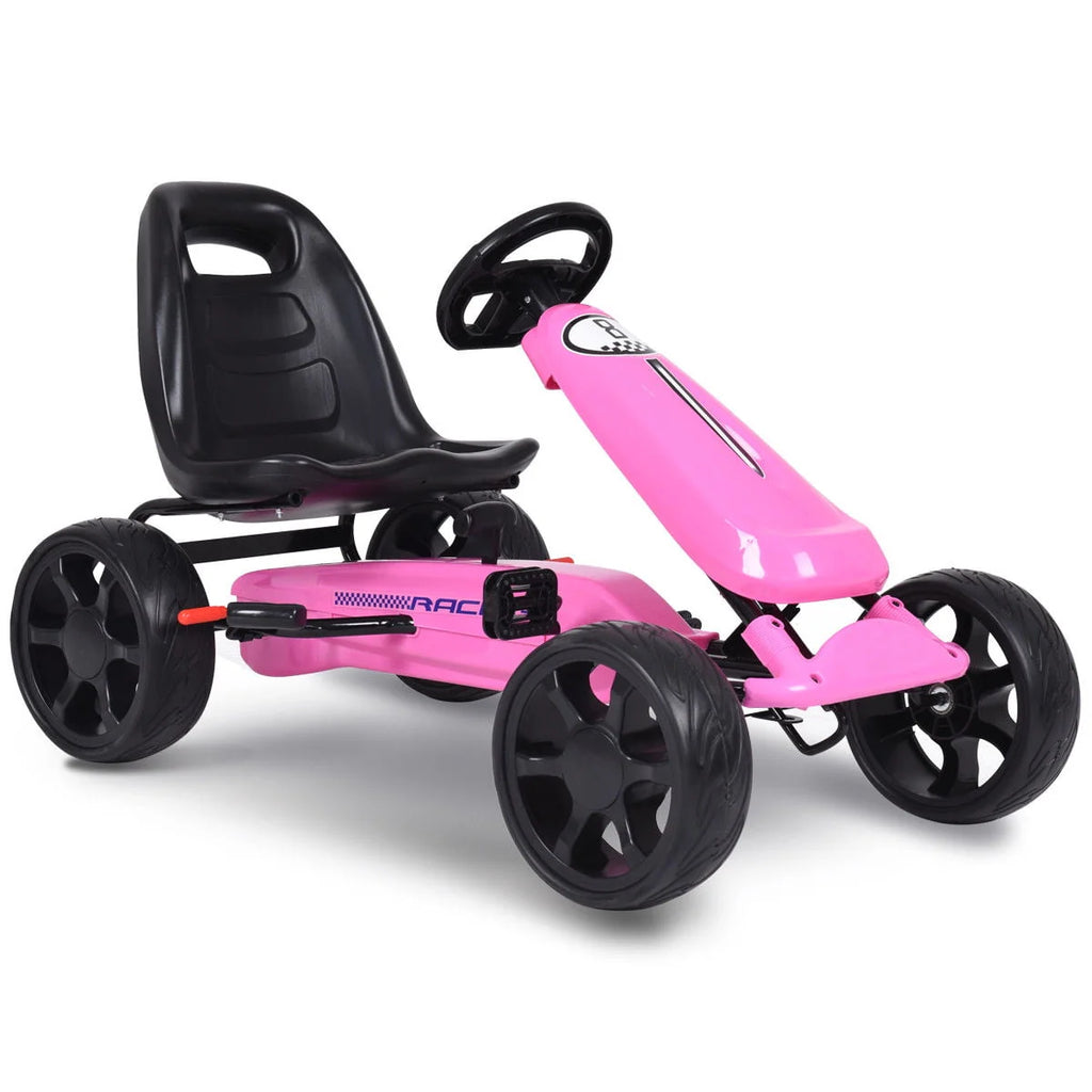 Pink Pedal Powered 4 Wheel Kids Ride On Car T127