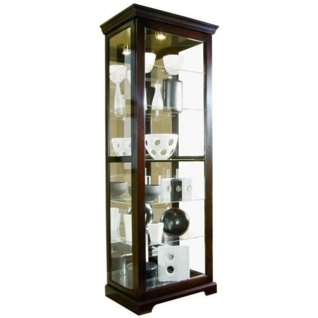 Chocolate Cherry Curio Cabinet D8741