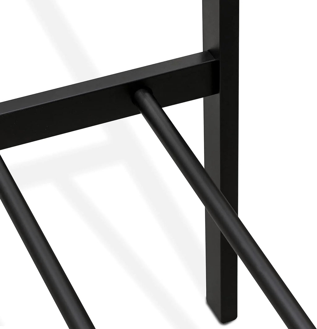 Black Bed Frame with 9 Metal Legs F264