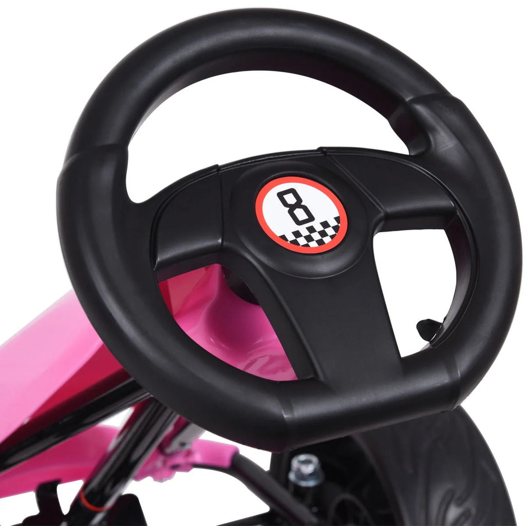 Pink Pedal Powered 4 Wheel Kids Ride On Car T127