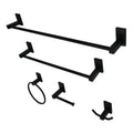 Matte Black Stainless Steel 5-Piece Bathroom Hardware Set E8745