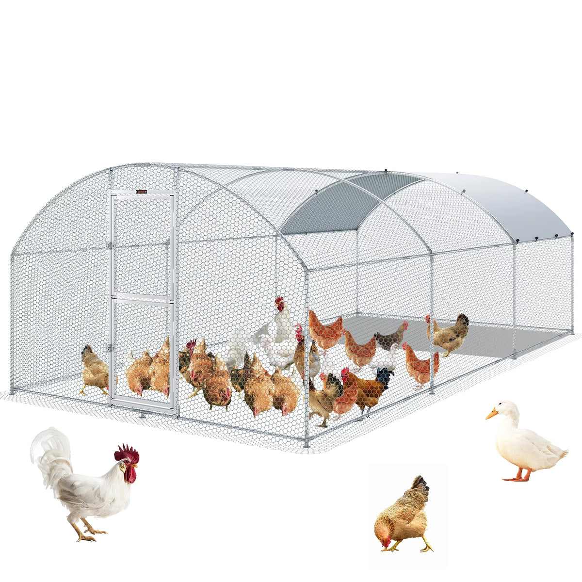 Large Metal Chicken Coop 19.7x9.8x6.6 ft V297