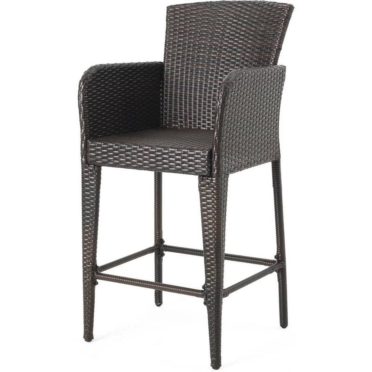 Multi Brown Wicker Barstool Set of 2 W803544