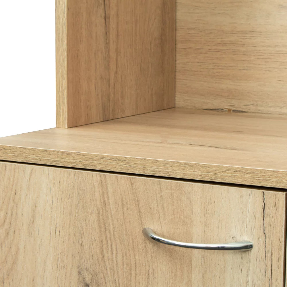70.87" Tall Wardrobe & Kitchen Cabinet with 6 Doors 1 Drawer Rustic Oak A924341