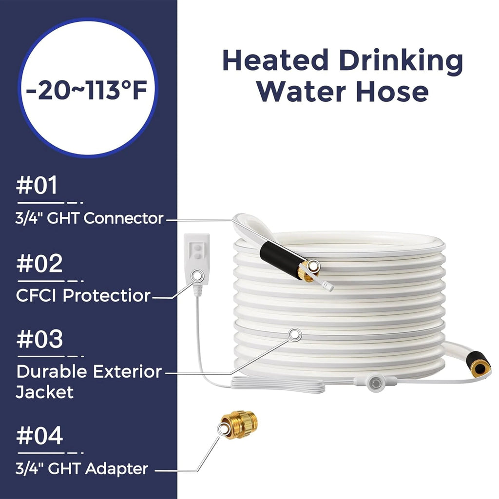 Heated Water Hose with GFCI Z576