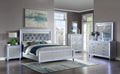 5pc King Size Upholstered Bed Dresser Mirror Nightstand Set D379763