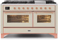 Antique White Dual Fuel Natural Gas Range A53681