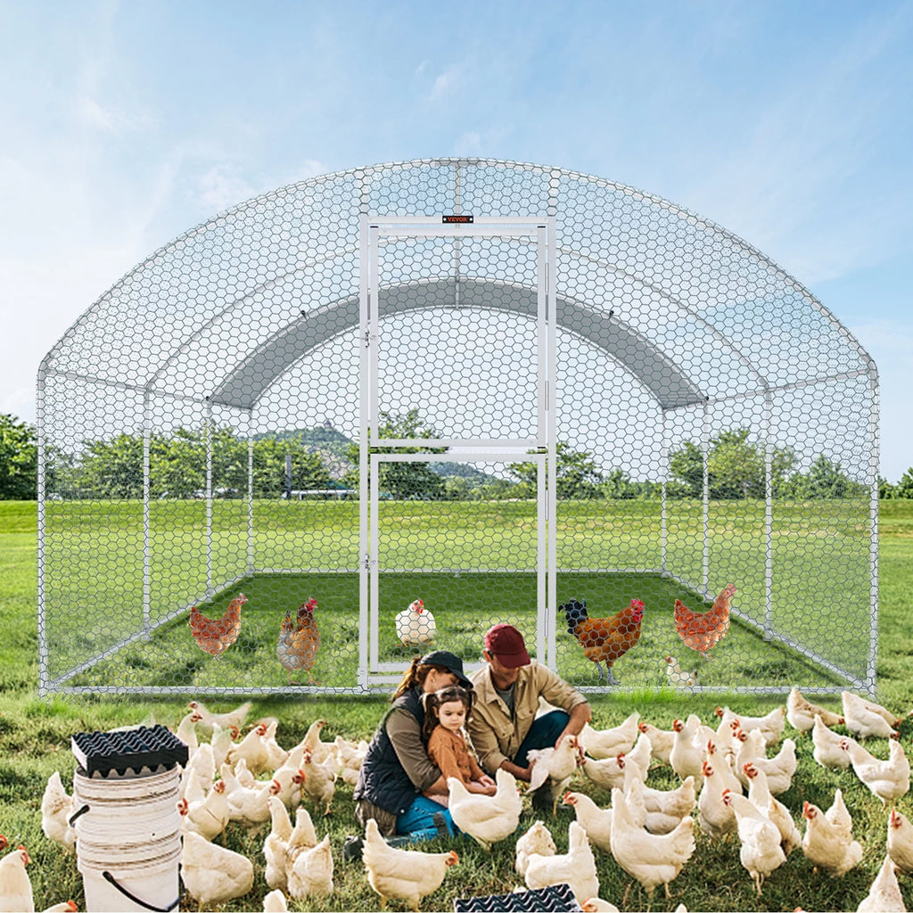 Large Metal Chicken Coop 19.7x9.8x6.6 ft V297