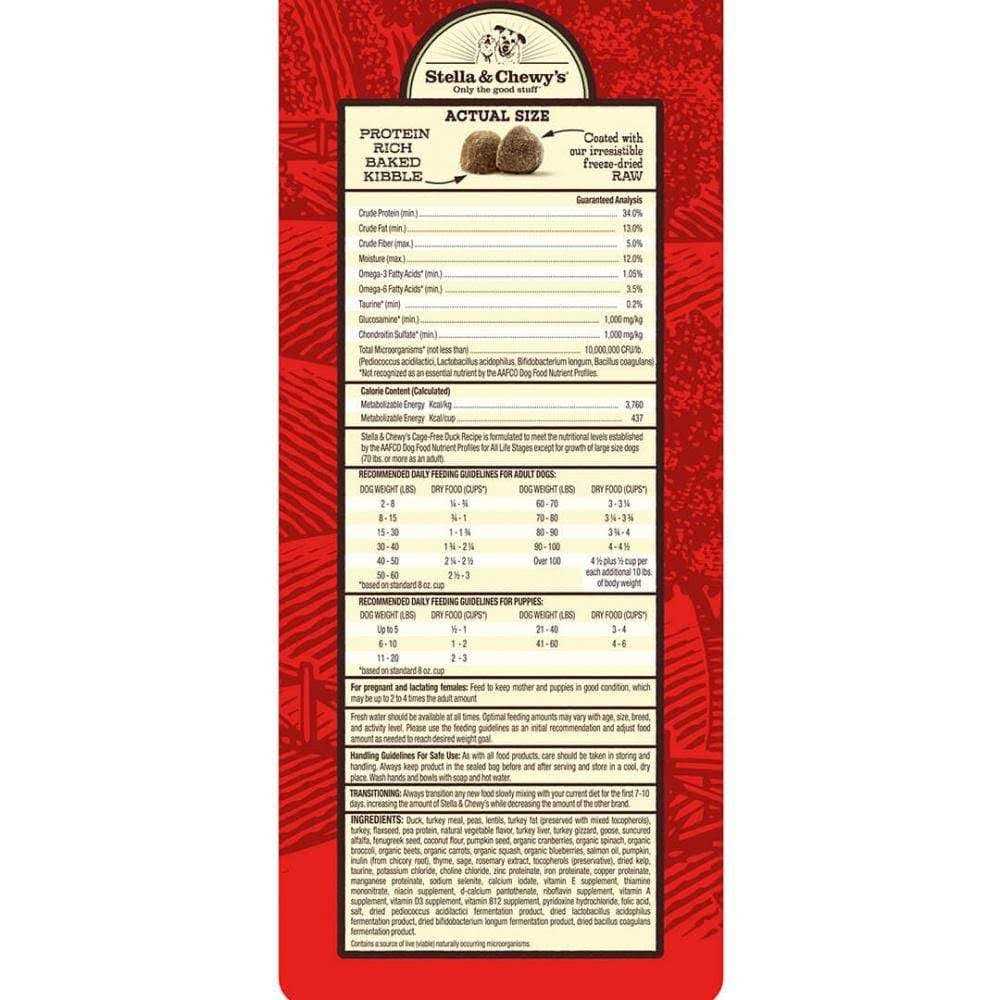 Duck Raw Coated Kibble Dog Food O186