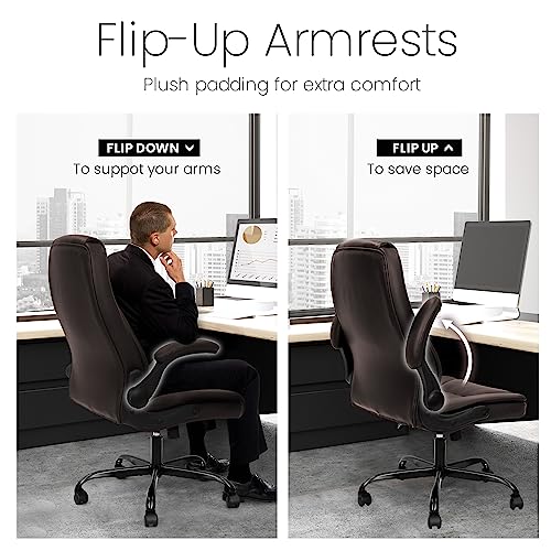Ergonomic High Back Office Chair with Flip-up Arms F380333