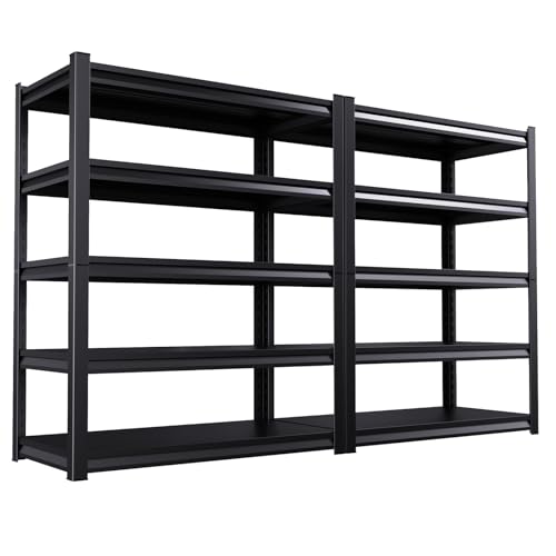 72" H Heavy Duty 5-Tier Adjustable Metal Shelving Unit G28520