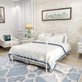 White Full Metal Platform Bed Frame D292379