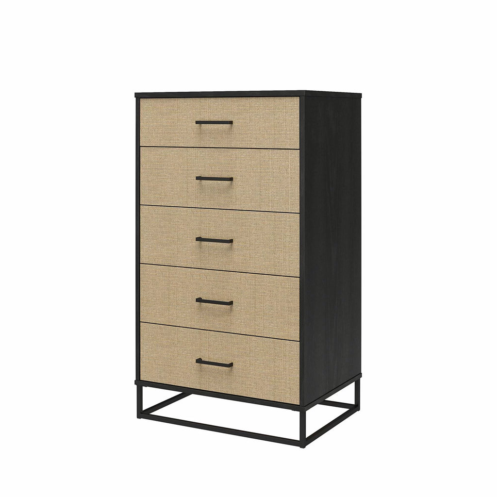 Ivory Oak 5 Drawer Dresser J299